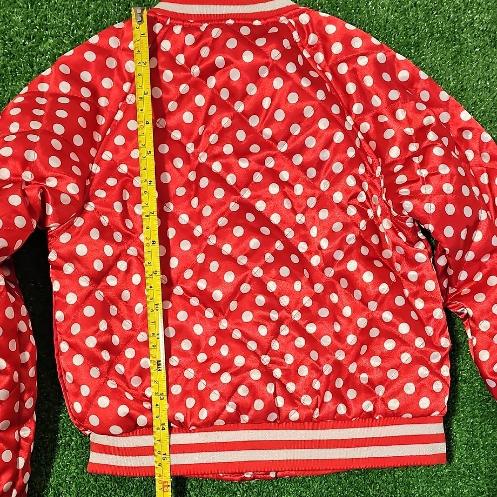 Disney Minnie Mouse Quilted Jacket With Polka Dots Girls 5/6 - Picture 7 of 8